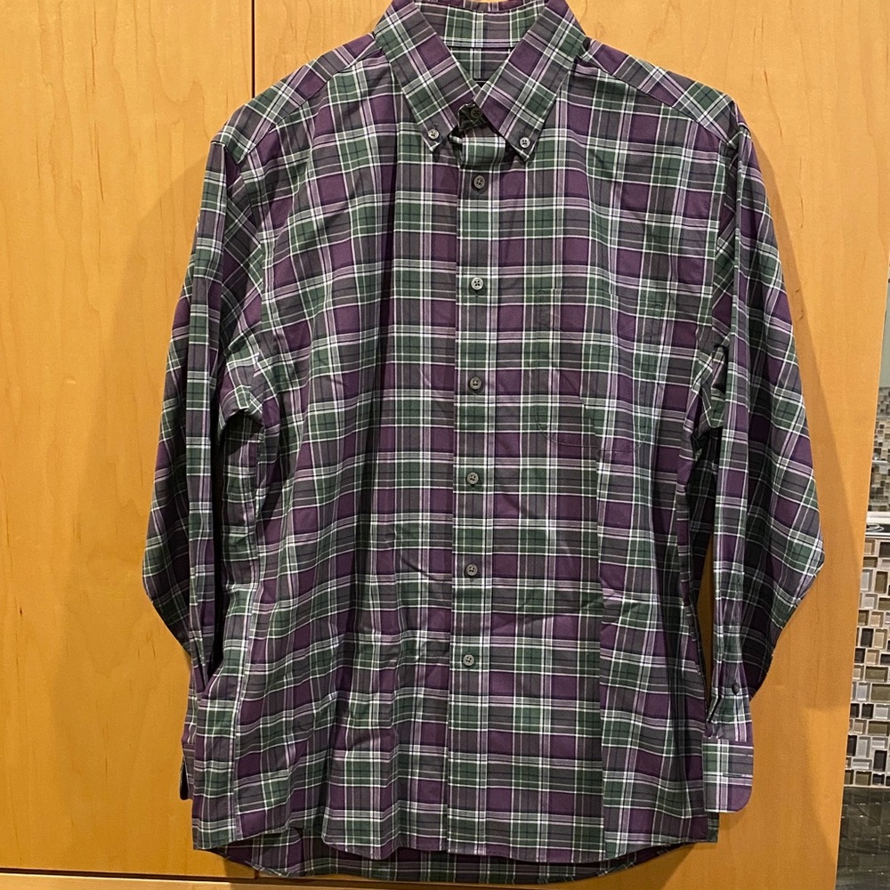 Jos. Bank Men's Purple Plaid Shirt